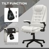 Grungis PU Leather Massage Swivel Office Chair with Remote and Armrests,Modern Gaming Chair with Heat and 6 Vibration Points for Office - 4 of 4