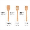 OXO 3pc Wooden Utensil Set: Turner, Spoon & Slotted Spoon for Cooking & Kitchen Use, Hand Wash, Adult, Brown - image 3 of 4