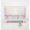 Bacati - Woodland Animals Red Black Gray Printed 100 percent Cotton Universal Baby US Standard Crib or Toddler Bed Fitted Sheet - 4 of 4