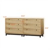 SKRAN Rattan and Rope Woven Storage Cabinets with Multiple Drawers for Bedroom, Living Room, Dining Room, and Hallways - 3 of 4