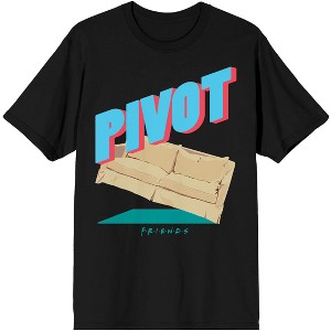 Friends TV Show Pivot Men's Black T-shirt - 1 of 1