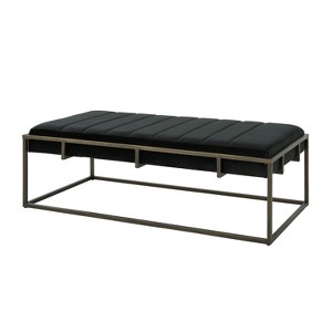 NicBex Modern 49" Bedroom Bench Accent Stools with Cushioned Top and Metal Frame for Bedroom and Entryway - 1 of 4