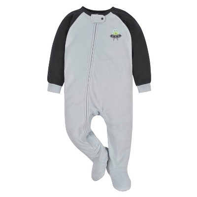 Gerber Infant And Toddler Boys' Fleece Footed Pajamas, 2pack, Space