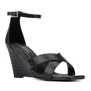 Fashion To Figure Women's Marcie Wedge Heels - Wide Width - 1 of 4