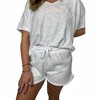 Women's Roll Cuff Tie Waist Short - bobi - 4 of 4