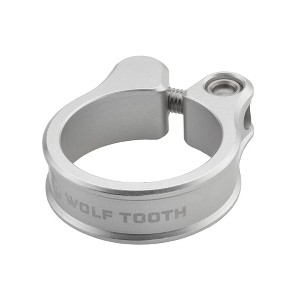 Wolf Tooth Seatpost Clamp - 28.6mm, Aluminum, 11mm Clamping M5 Bolt, Silver - 1 of 4