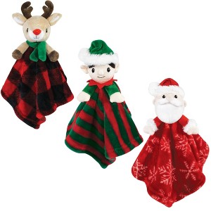 Hudson Baby Unisex Baby Animal Face Security Blanket, Elf, One Size - 1 of 4