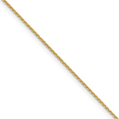 Black Bow Jewelry 1.15mm 14k Yellow Gold Diamond Cut Oval Open Cable Necklace Chain