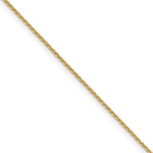 Black Bow Jewelry 1.15mm 14k Yellow Gold Diamond Cut Oval Open Cable Necklace Chain - 1 of 4
