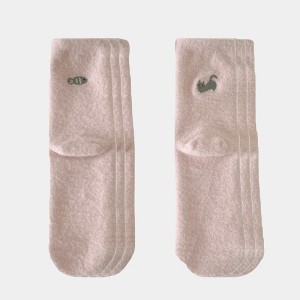 Anna-Kaci Women's 3-Pair Fuzzy Crew Sock Set with Cute Embroidery US 5–10 - 1 of 4
