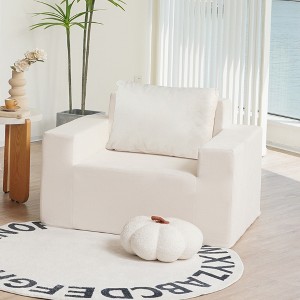 Foam Bean Bag Sofa with Pillow, Waterproof Stain-Resistant Fabric and Washable Cover No Assembly Required - 1 of 4