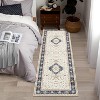 2x6 Washable Runner Rug Non Slip Oriental Hallway Runner Rug with Rubber Backing Boho Printed Distressed Low Pile for Kitchen Laundry Entryway, Gold - 3 of 4