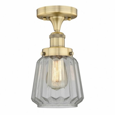 Chatham - 1 Light Semi-Flush Mount In Industrial Style-8.25 Inches Tall and 6.5 Inches Wide