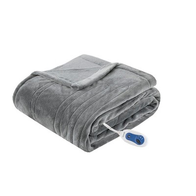 Plush Electric Heated Throw Blanket Beautyrest Target