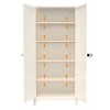 AENKYO 71 Tall Two Shapely Doors Cabinet with Adjustable Shelves, Organization Cabinet, Easy to Assemble, Modern Farmhouse Kitchen Storage Cabinet - 4 of 4