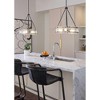Progress Lighting Rivera 4-Light Pendant Matte Black Clear Textured Glass Collection: Rivera, 4 lights, Pendant, Matte Black, Clear Textured Glass - 3 of 3