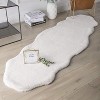 Home Mart Goods Ivory Faux Rabbit Fur Fuzzy Soft Fluffy Plush Cozy Shaggy Area Rug - 2 of 4