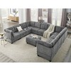 AZL1 Life Concept Sofas Single Comfy Accent Bean Bag Couch, Modular Sectional for Comfortable, Customizable Living Spaces, Gray, 26.5"*31.25"*36.5" - 2 of 4