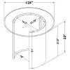 Coaster Home Furnishings Morena Round End Table with Tawny Tempered Glass Top Brushed Bronze - 3 of 4