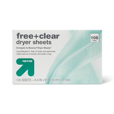 Free & Clear Fabric Softener Dryer Sheets - 105ct  - up & up™