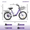 VASIP 20 Inch Kids Bike for Boys & Girls,Dual Coaster & V-Brake System, 1-Speed,Lightweight Steel Frame with Chain Guard & Rear Rack,Pink - 3 of 4