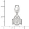 Black Bow Jewelry Sterling Silver Ohio State Buckeyes NCAA Bead Charm - 2 of 3