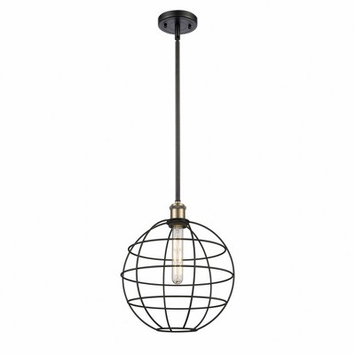 Lake Placid - 1 Light Stem Hung Pendant In Industrial Style-14.5 Inches Tall and 12 Inches Wide