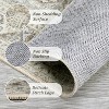 Living Room Rug 5x7 Washable Rug Traditional Indoor Aesthetic Carpet Vintage Floral Distressed Floor Cover Low Pile Non-Slip Throw Carpet Taupe - 3 of 4