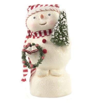 Christmas 6.75" Jingle All The Way Snowman Tree Wreath Bells  -  Decorative Figurines