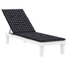VidaXL Deck Chair Cushion Black Check Pattern Oxford Fabric - 3 of 4