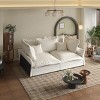 90.55" Modern Sofa Couch, Comfy Upholstered Deep Seat Sofa with Pillows, Convertible  Loveseat for Living Room Bedroom Apartment Office - 2 of 4