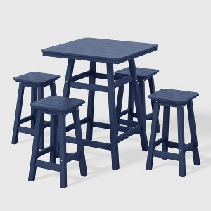 WestinTrends Malibu All Weather Hdpe Outdoor Patio Counter Height Dining Set (5-Piece) - 1 of 4