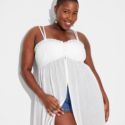 Women's High-Low Maxi Slip Dress - Wild Fable™ Off-White