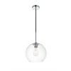 Elegant Lighting Baxter 1 Light Chrome Pendant With Clear Glass - 3 of 4