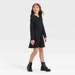 Girls' Long Sleeve Henley Skater Dress - art class™