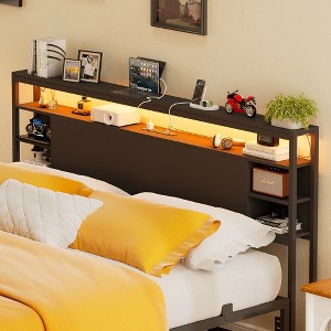 Besiost Headboards with Power Outlets and Storage Space - 1 of 4