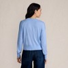Lands' End Women's Cropped Fine Gauge Crew Neck Cardigan Sweater - 2 of 4