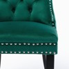 FURNIinspire Dining Chairs Dining Room Chair Kitchen Chairs Set Of 2, Modern Velvet Upholstered Solid Wood Dining Chair, Green, 24.4"*19.7"*37.5" - 4 of 4