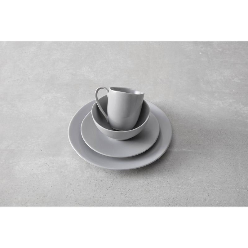 16pc Ceramic Heirloom Dinnerware Set Gray - Fortessa Tableware Solutions, 3 of 4