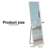 ONWITH Upgrade includes a light oak solid wood frame full length mirror - 4 of 4