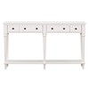 NicBex Retro Console Table Entryway Table with 4 Drawers and Open Shelf Side Table Sofa Table for Hallway, Living Room - 3 of 4