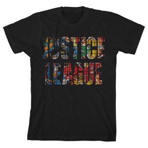 Justice League Black Tee Toddler Boy to Youth Boy - 1 of 3