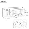 Storage Bench Bedroom Storage Bench Shoe Bench with 2 Drawers 2 Cabinets Removable Cushion Bench with Storage for Living Room Entryway Bedroom White - 2 of 4