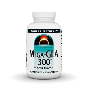 Mega GLA-300 Borage Seed Oil by Source Naturals, Inc.  -  120 Softgel - 1 of 3