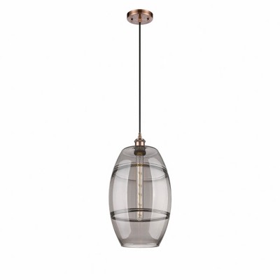 Vaz - 1 Light Cord Hung Mini Pendant In Industrial Style-18.5 Inches Tall and 10 Inches Wide