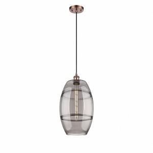 Vaz - 1 Light Cord Hung Mini Pendant In Industrial Style-18.5 Inches Tall and 10 Inches Wide - 1 of 1
