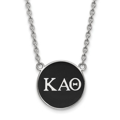 Black Bow Jewelry Sterling Silver Kappa Alpha Theta Greek Life Necklace 18 Inch