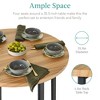 Best Choice Products 5-Piece Modern Round Counter Height Dining Set w/ 4 Chairs, 1.5in Thick Table - 4 of 4