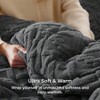 Dark Grey Faux Duvet Cover Set, King Size, Set of 3 with Zipper, Warm Winter Bedding - 2 of 4