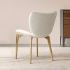 Set of 2 Modern PU Leather Dining Chairs with leather texture backrest, Stylish Side Chairs for Kitchen, Dining Room, or Living Room-Panipeachy - 3 of 4